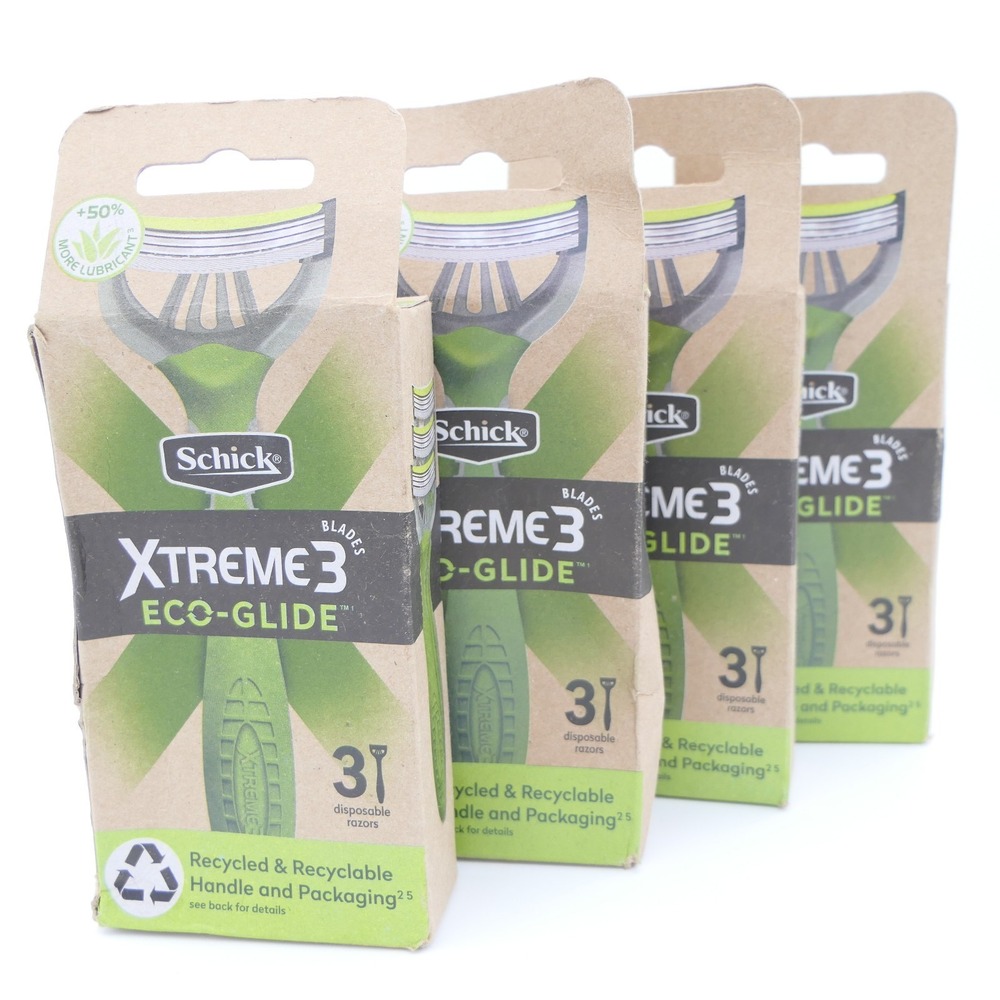 Schick Xtreme 3 Eco Glide 3 Blade Disposable Razors 3 Packs 3 Razors Each Pack